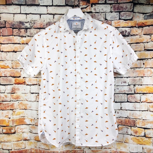 Denim and flower shirts price Clearance